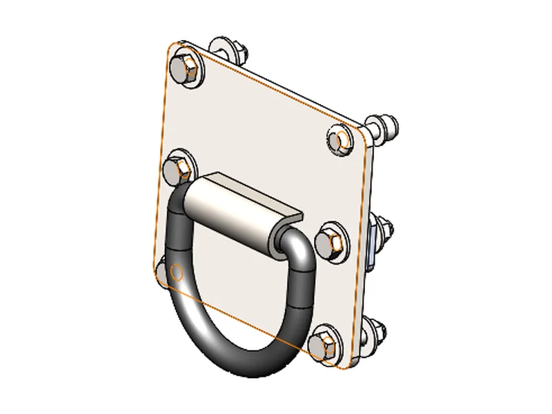 Box Mounted D-ring for Dump Trailers